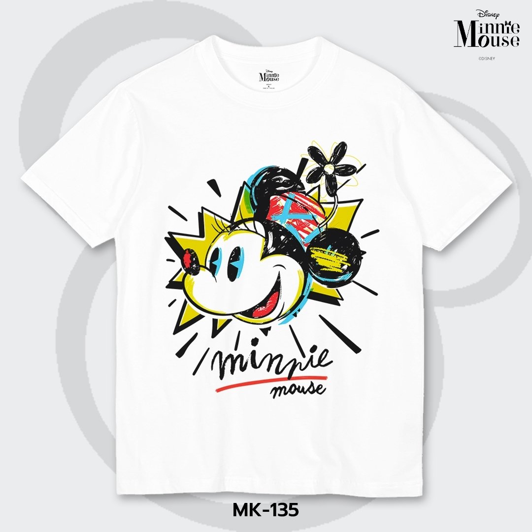 Mickey Mouse เสื้อยืดลิขสิทธิ์ คอกลม แขนสั้น (MK-135)