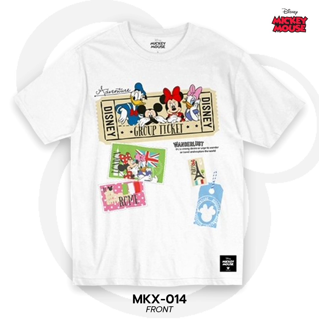 Mickey Mouse เสื้อยืดลิขสิทธิ์ คอกลม แขนสั้น (MKX-014)