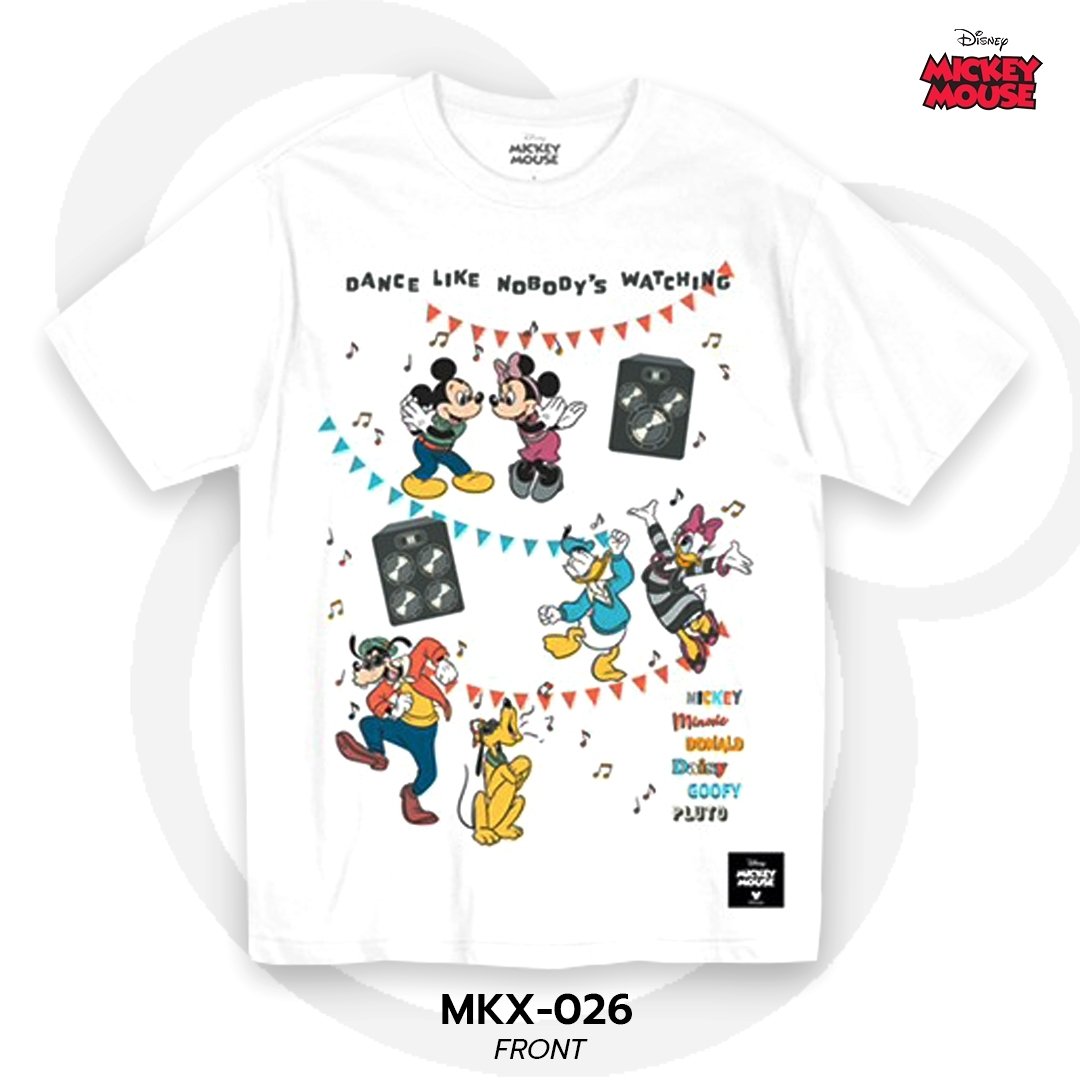 Mickey Mouse เสื้อยืดลิขสิทธิ์ คอกลม แขนสั้น (MKX-026)