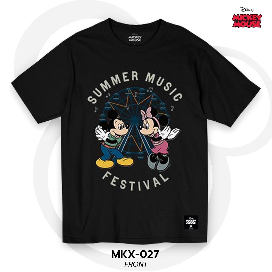 Mickey Mouse เสื้อยืดลิขสิทธิ์ คอกลม แขนสั้น (MKX-027)