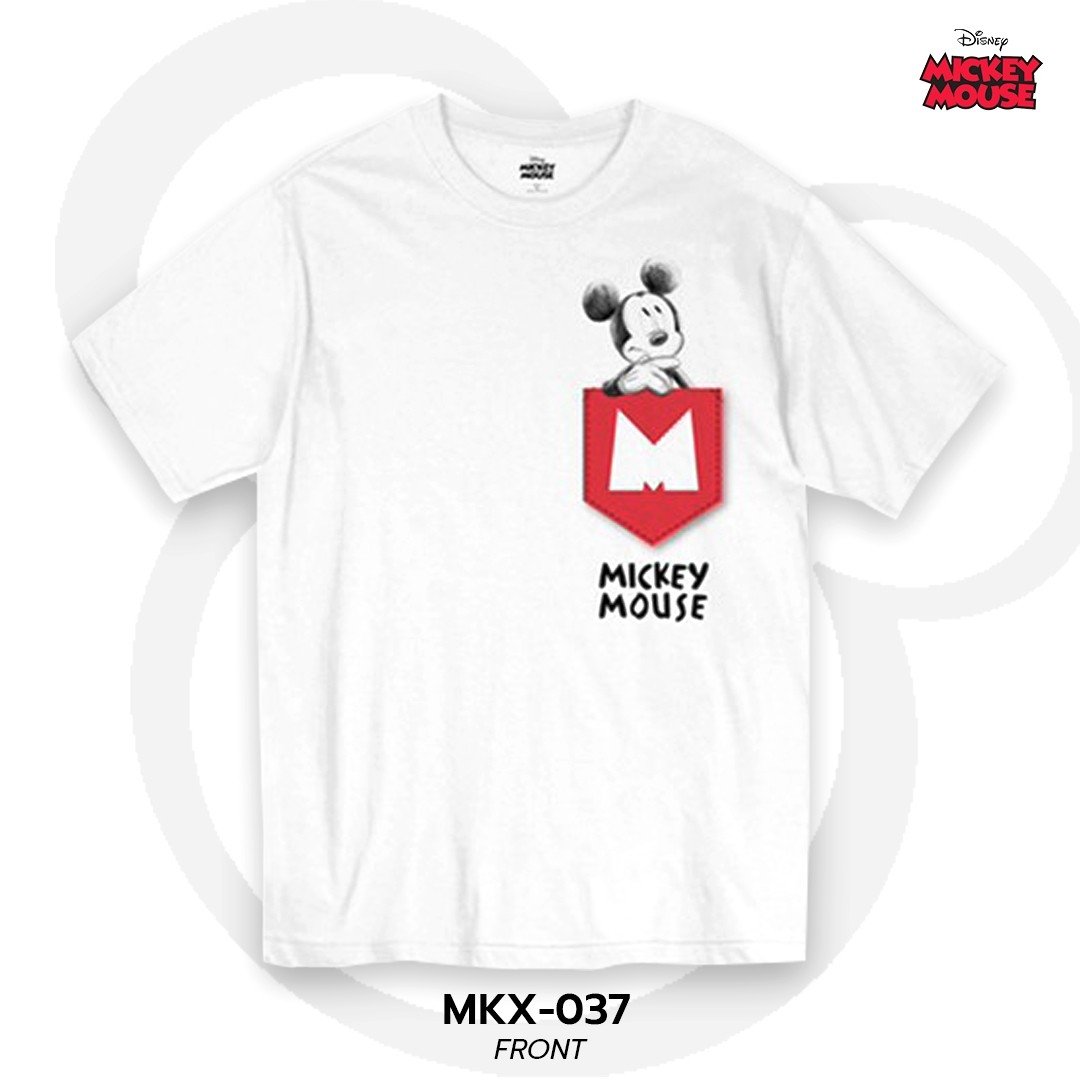 Mickey Mouse เสื้อยืดลิขสิทธิ์ คอกลม แขนสั้น (MKX-037)