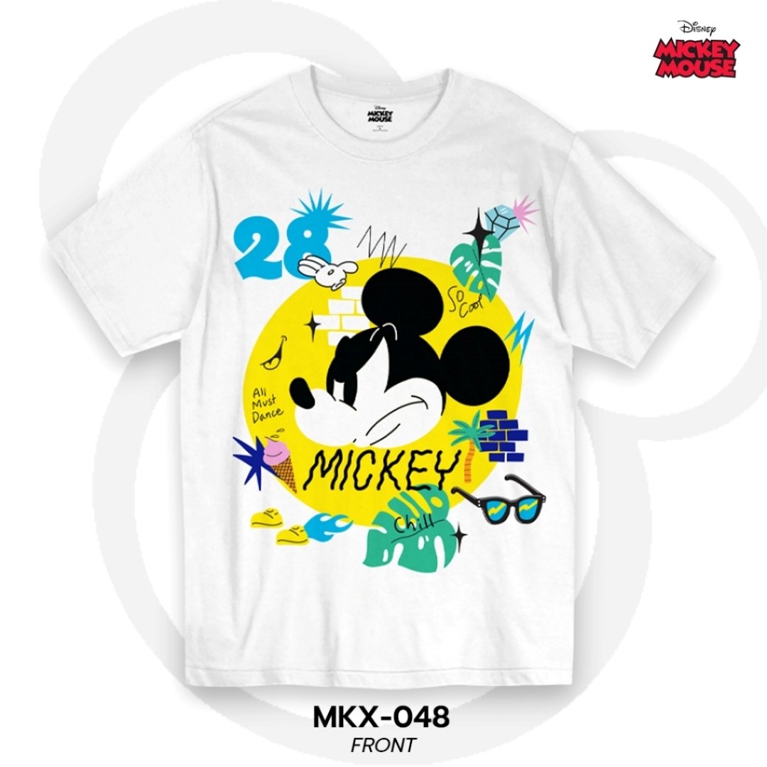 Mickey Mouse เสื้อยืดลิขสิทธิ์ คอกลม แขนสั้น (MKX-048)
