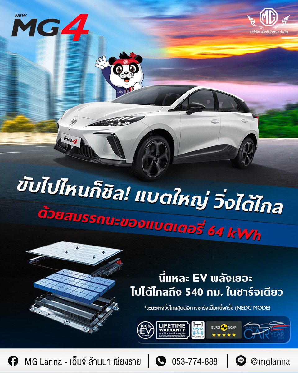 ขับไปไหนก็ชิลล์! กับ NEW MG4
