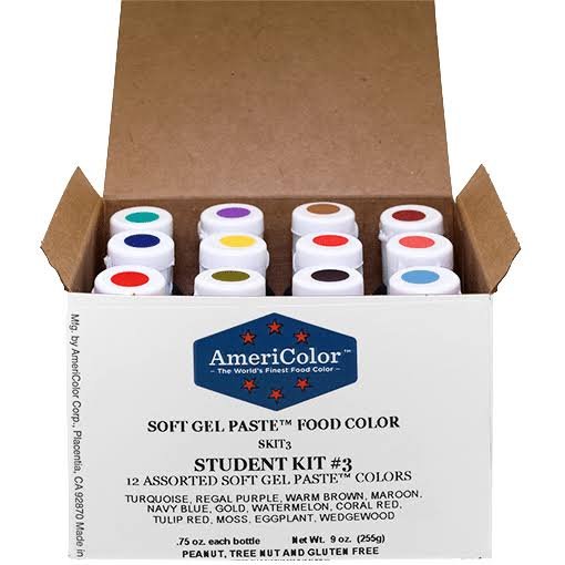 Americolor Soft Gel Paste Food Color 0.75oz : STUDENT KIT #3