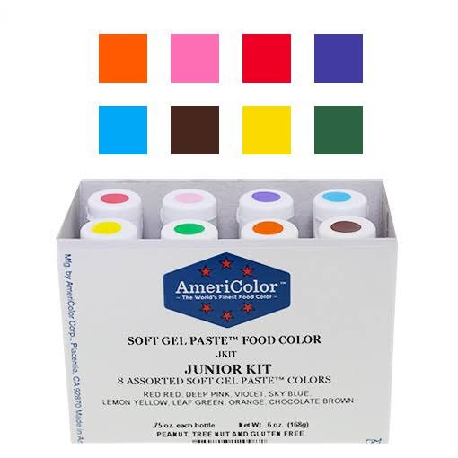 Americolor Soft Gel Paste Food Color 0.75oz : JUNIOR KIT