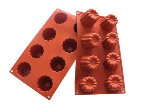 SILICONE MOLD : CANNELES 8 cavity