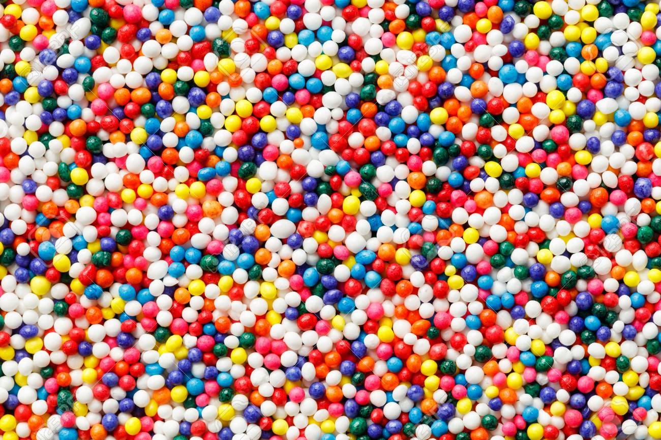 น้ำตาลตกแต่ง - Rainbow Nonpareils Sprinkles (USA.) บรรจุ 100 กรัม