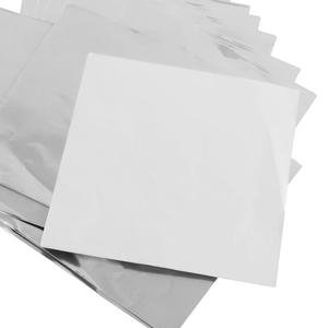 แผ่นฟอยล์สีเงินขนาด 9.5*9 cm จำนวน 100 แผ่น - Silver Foil Paper For Chocolate