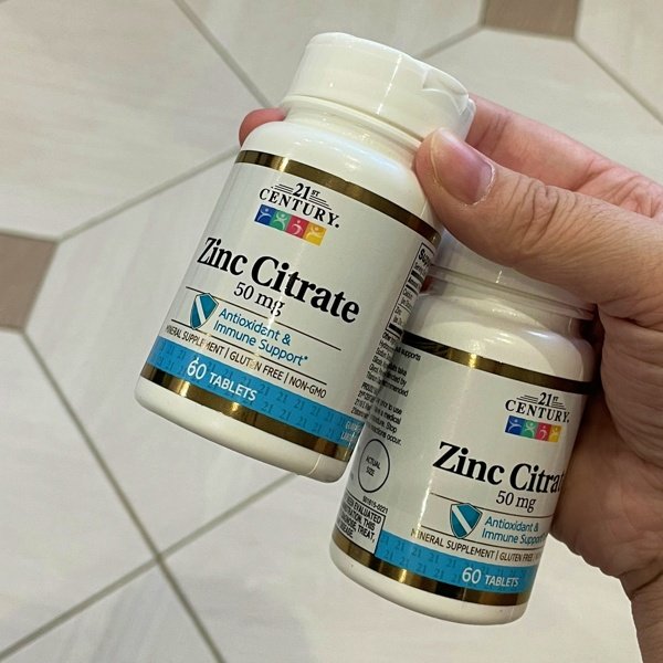 21st Century Zinc Citrate 50mg 60 Tablets