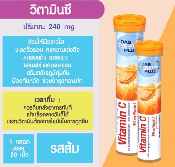 Mivolis (DAS Gesunde Plus) Vitamin C 240 mg 20 Tablets.
