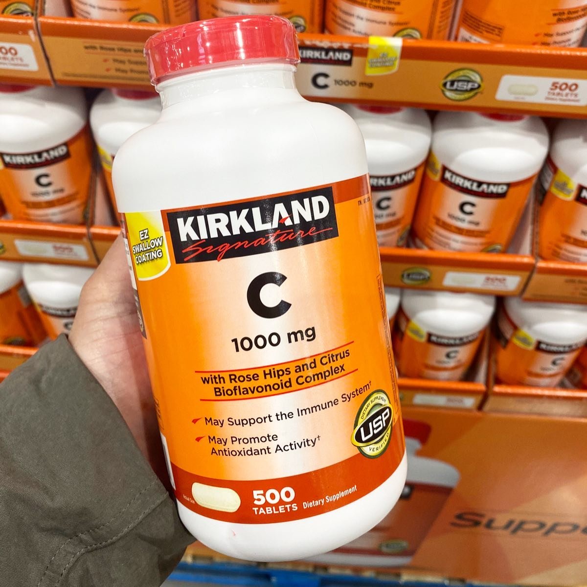 Kirkland Signature Vitamin C 1000 mg 500 Tablets