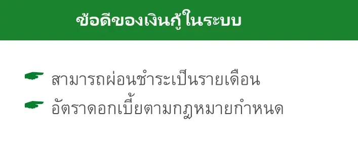 ข้อดีและข้อเสียระหว่าง เงินกู้ในระบบ Vs เงินกู้นอกระบบ - Bizcash-Advance