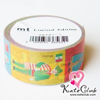 SALE - Limited Edition mt Japanese Washi Masking Tape-National Costumes 20mm - สินค้ามือ 1