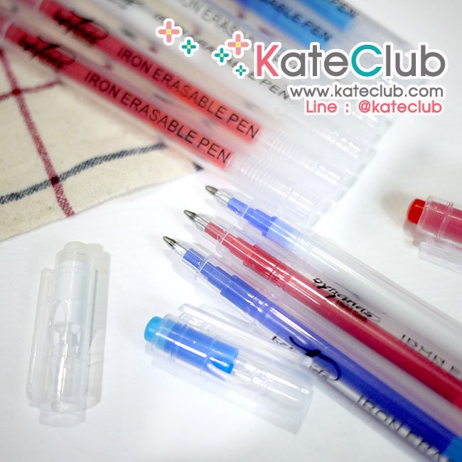 ปากกาเคมีเขียนผ้า byhands korea (เส้นลบได้ด้วยความร้อน) มี 3 สีให้เลือก น้ำเงิน, แดง, ขาว
