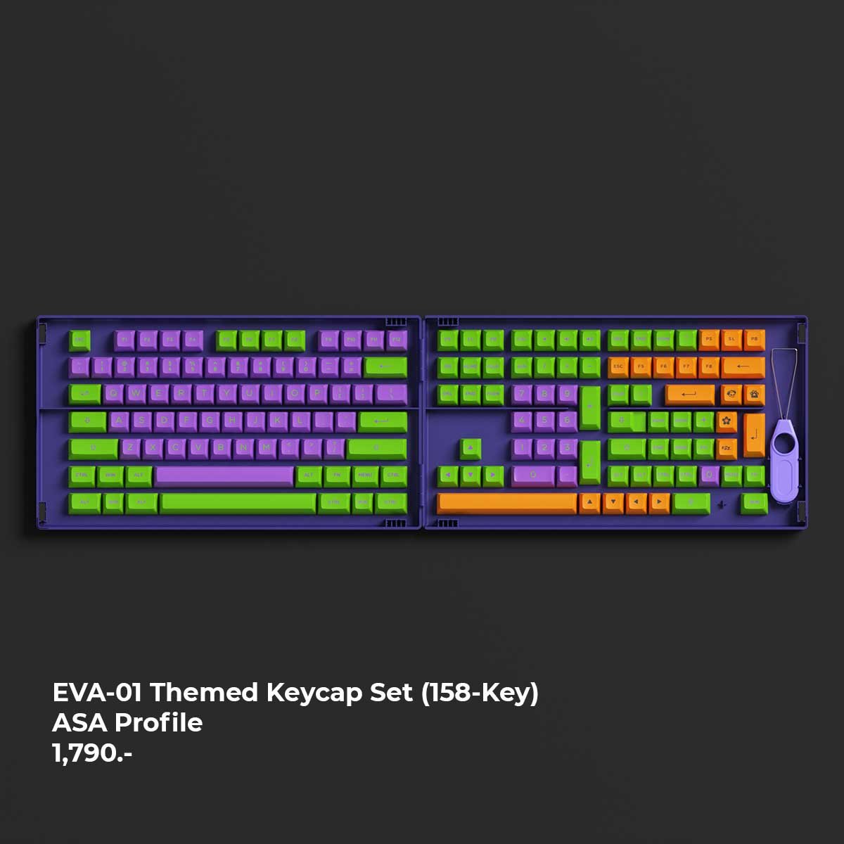 AKKO EVA-01 Themed - ASA Profile 158key - Keycaps