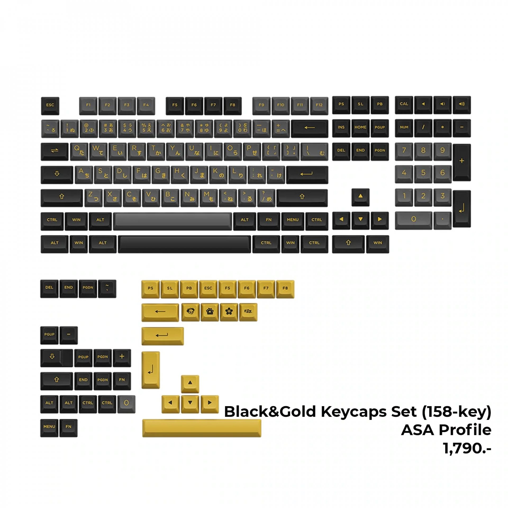 AKKO Black&Gold EN/JP - ASA Profile 158keys