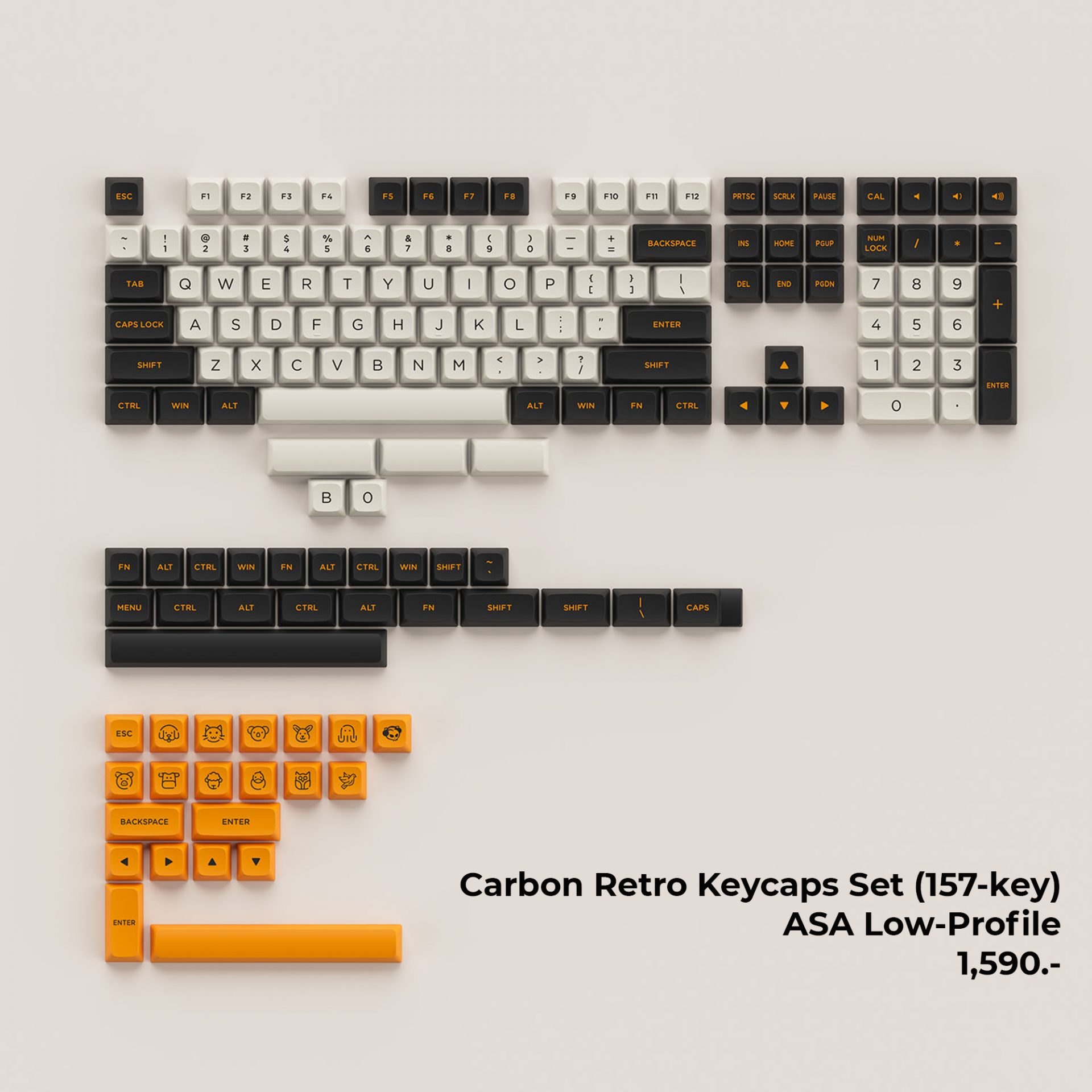 AKKO Carbon Retro - ASA Low Profile 158keys