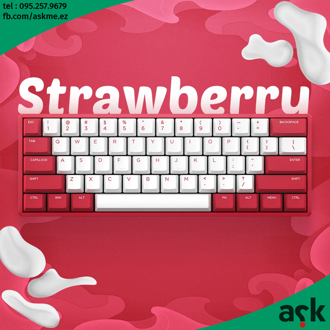 IQUNIX F60 - Strawberry 60% Hot-swappable