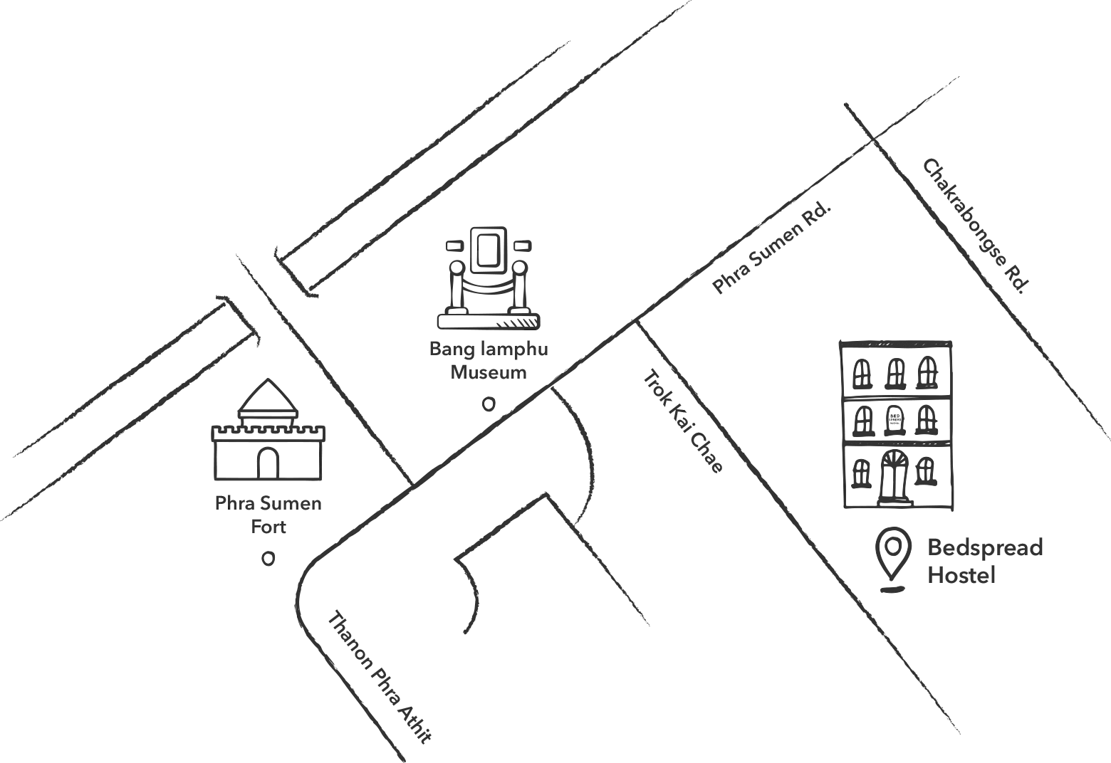 Map bedspreadhostel