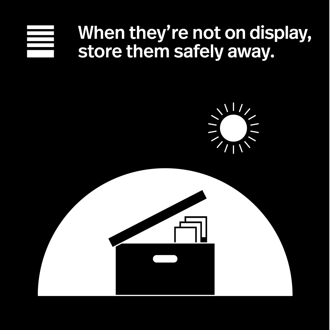 Store them safely away.