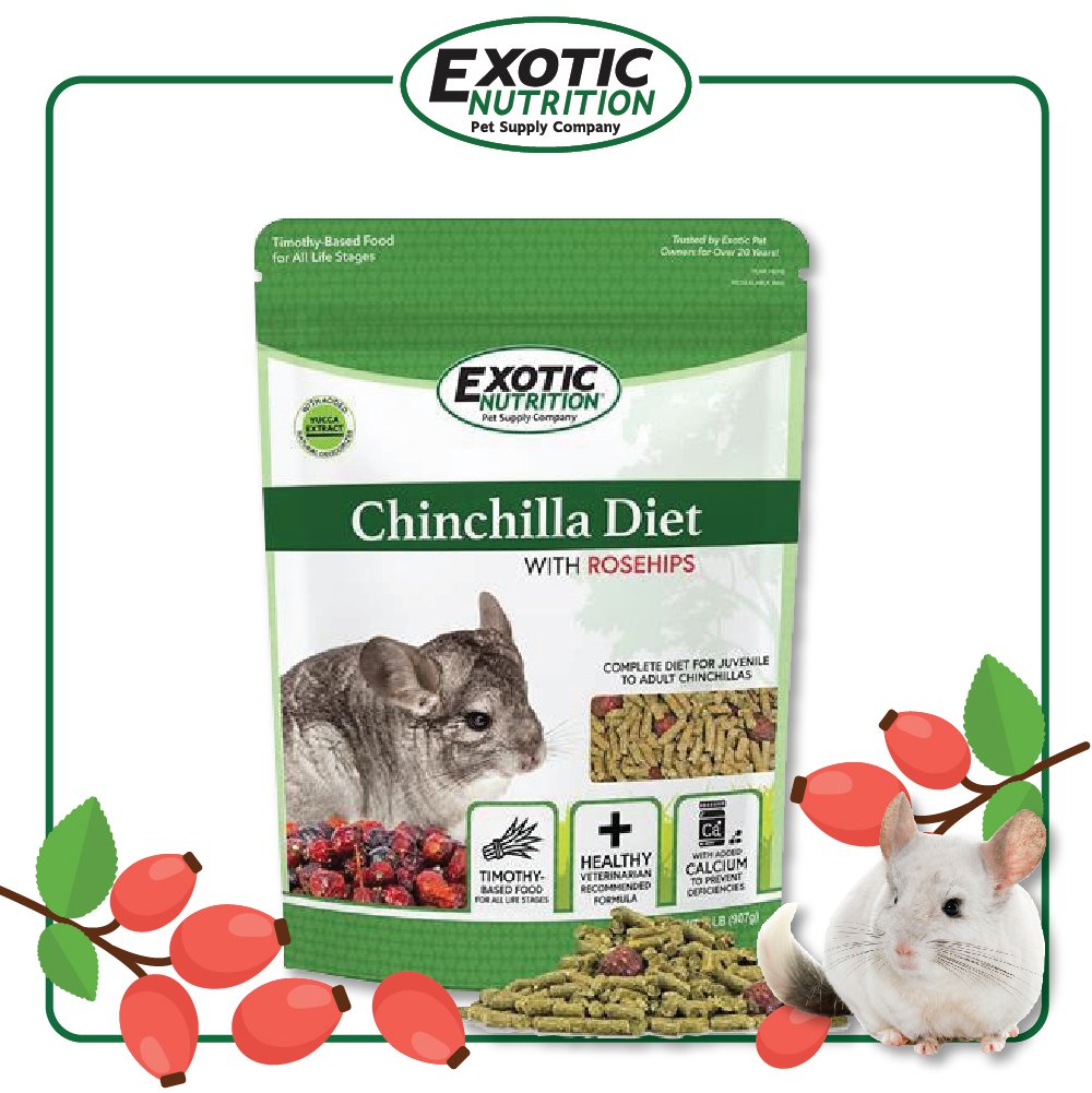 CHINCHILLA DIET WITH ROSE HIPS 2 LB.