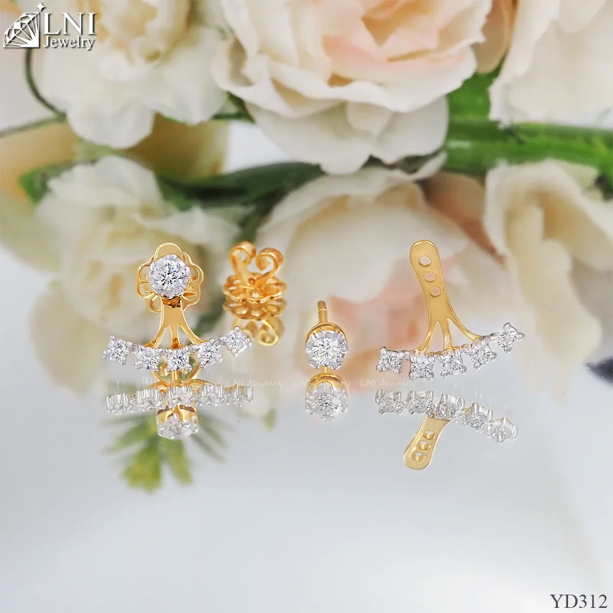 YD312 ต่างหูเพชร