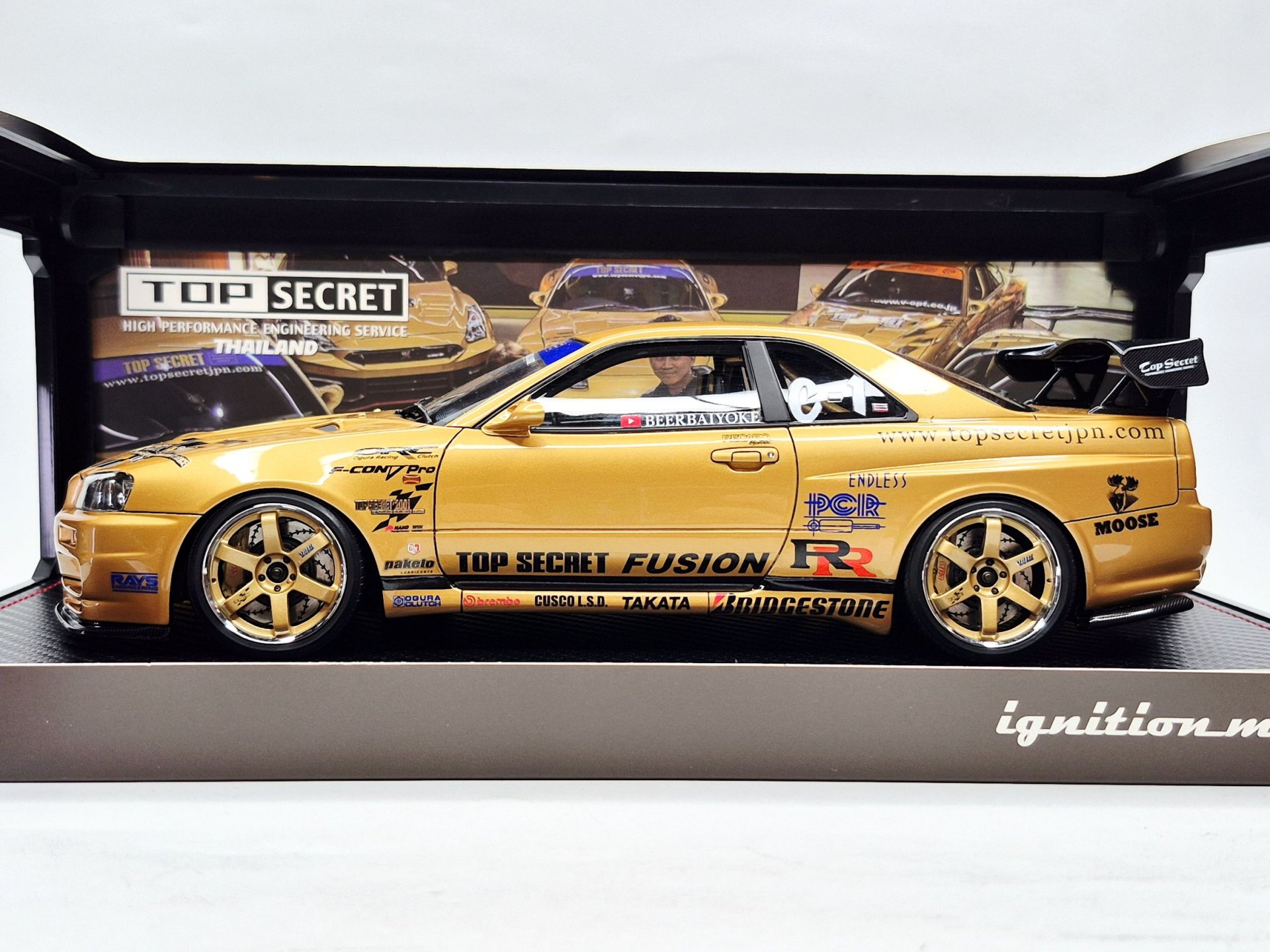 TOP SECRET 34GT-R (BNR34) Gold Edition + RB26 Engine | Ignition