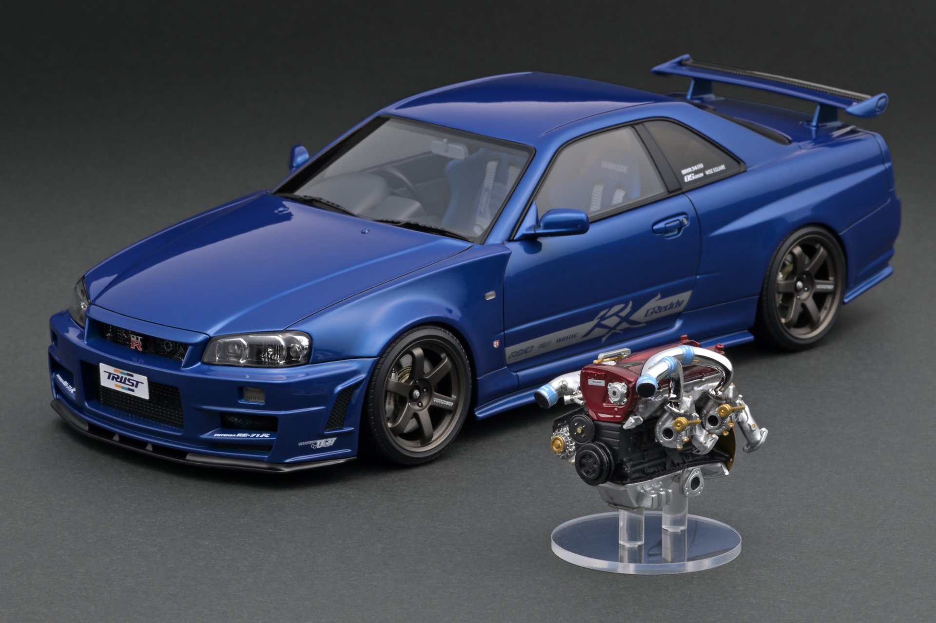 TRUST GReddy 34RX Blue Metallic With RB26DETT engine