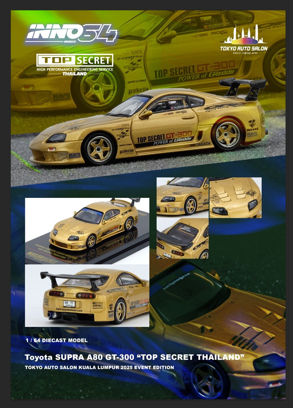 Inno64 Toyota Supra (A80) GT300 Top Secret Thailand TAS KL25 Event