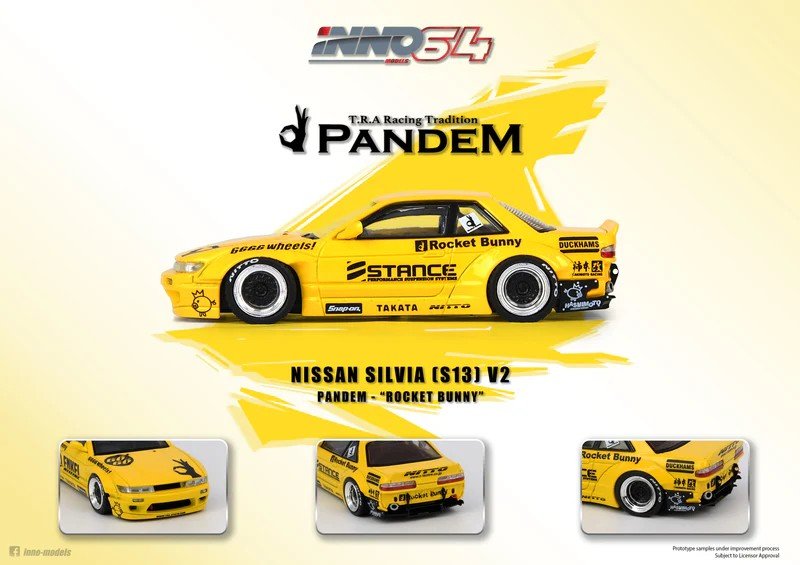 Nissan Silvia S13 V2 Pandem Rocket Bunny Yellow