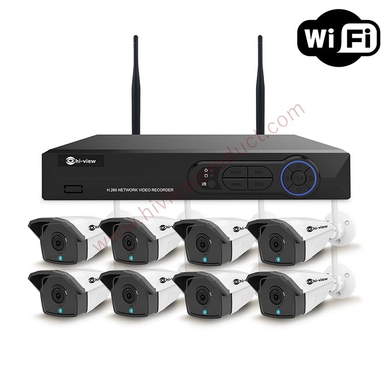HW-3308KIT20-H3 Set 8 WIFI IP Kit  SET With Repeater (300M)