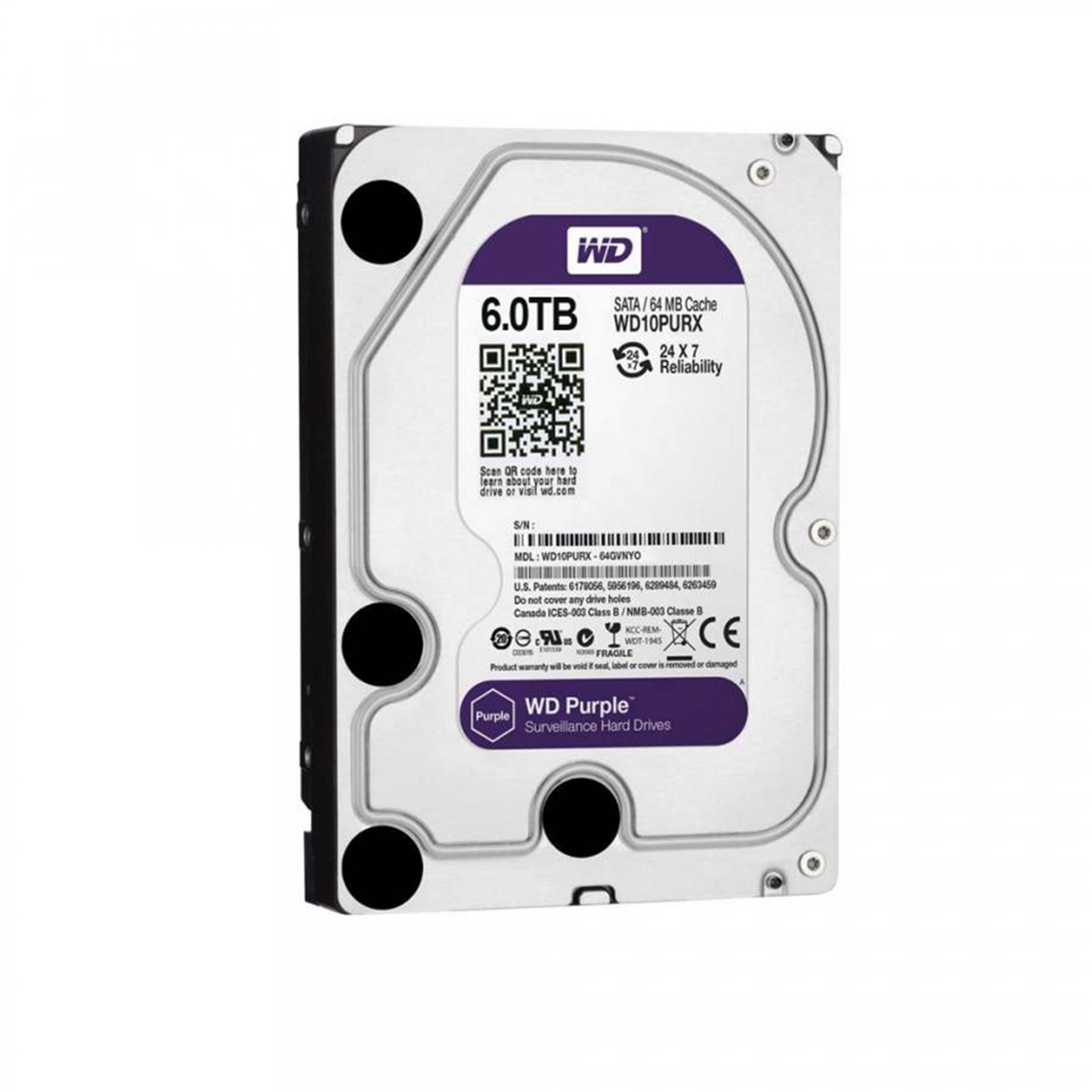 6 TB HDD  WD Purple Intellipower