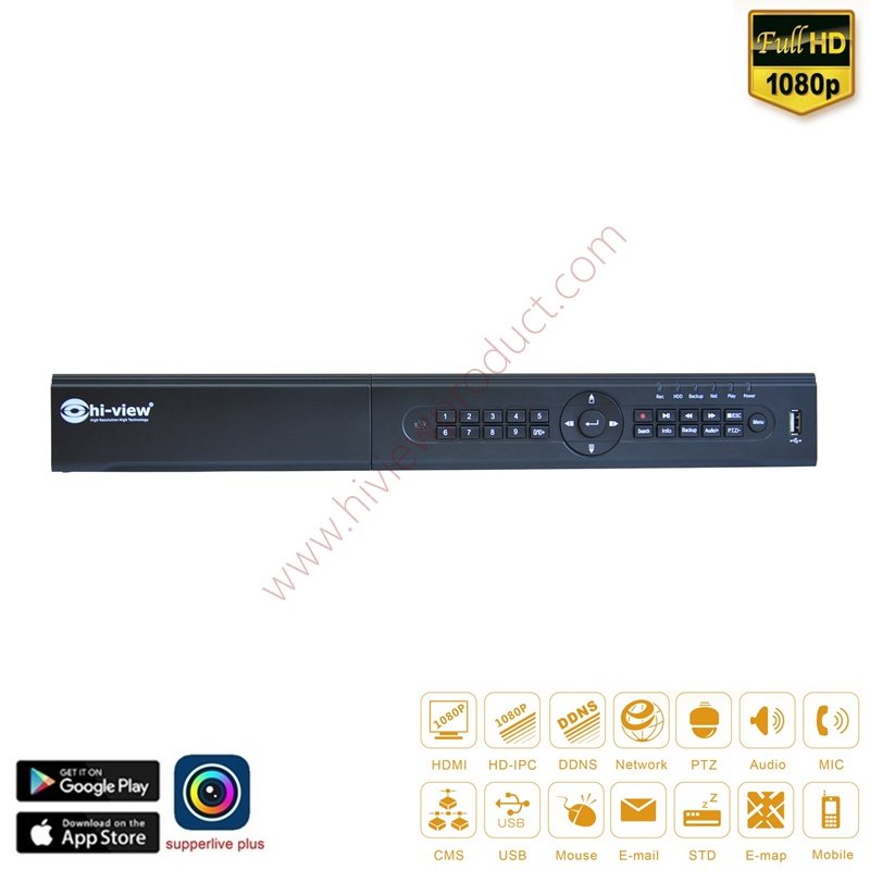 HP-9508PE เครื่องบันทึกภาพกล้องวงจรปิดไฮวิวระบบไอพี สำหรับ 8 กล้อง (Hiview NVR 8 Channel)