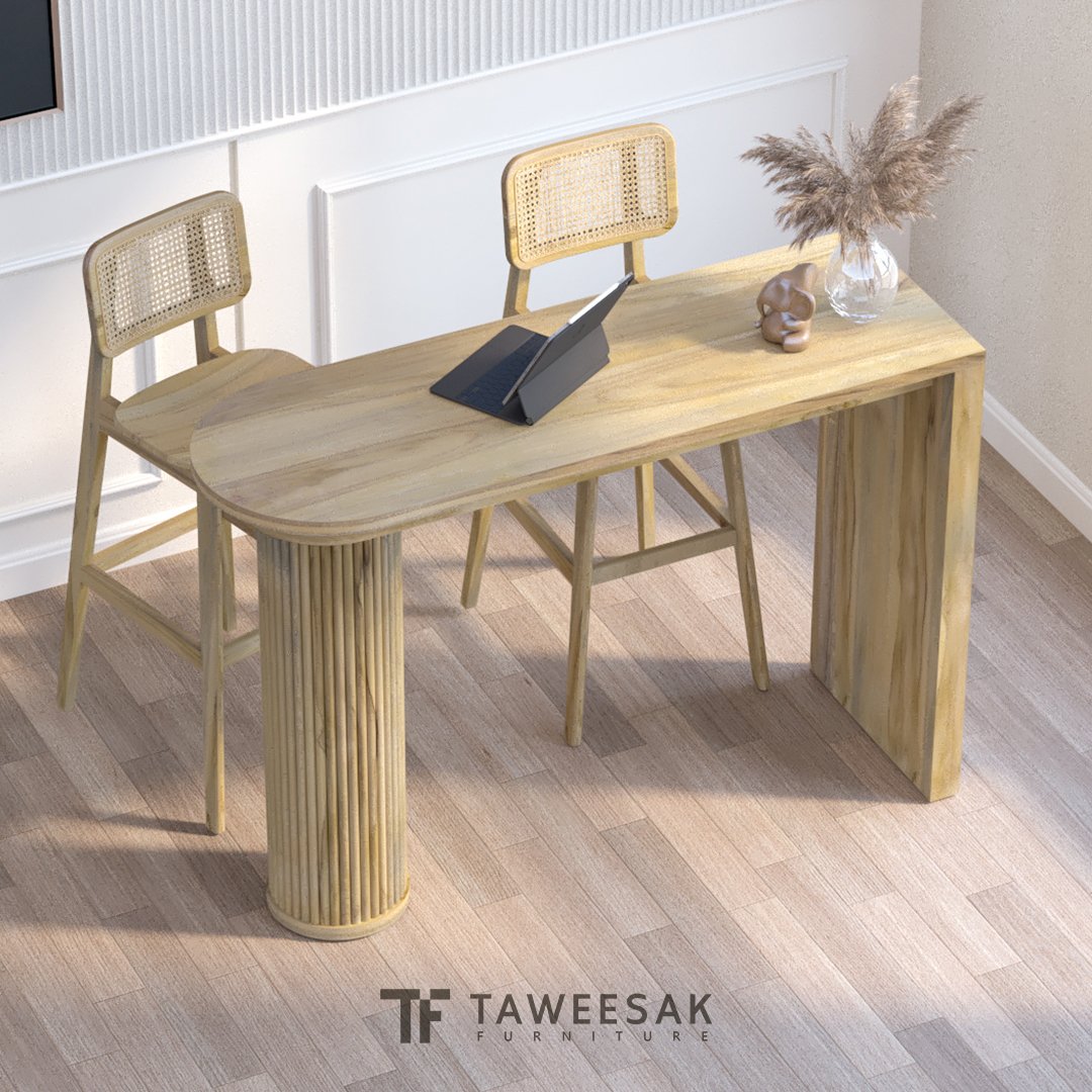 Jenis โต๊ะบาร์ไม้สัก DS109 Nordic Luxury