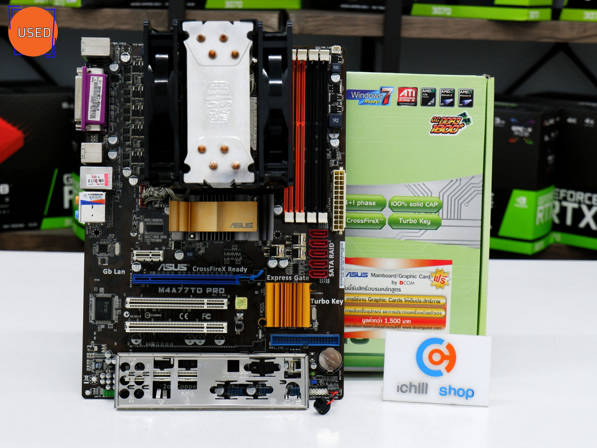 ชุดซีพียูพร้อมเมนบอร์ด CPU : AMD PHENOM II X6 1055T 2.8GHz + MB : ASUS M4A77TD PRO P11312