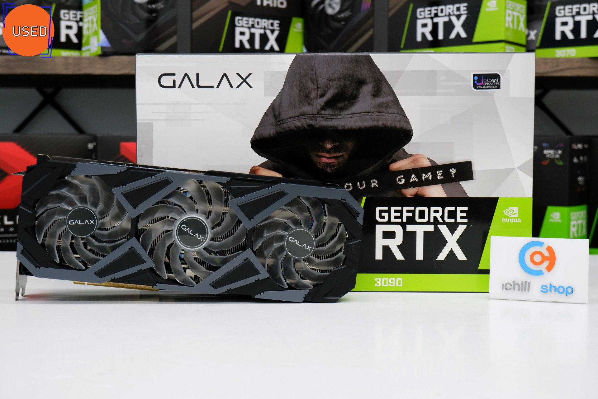การ์ดจอ (VGA) GALAX RTX 3090 24GB 3F EX GAMING BLACK P11766