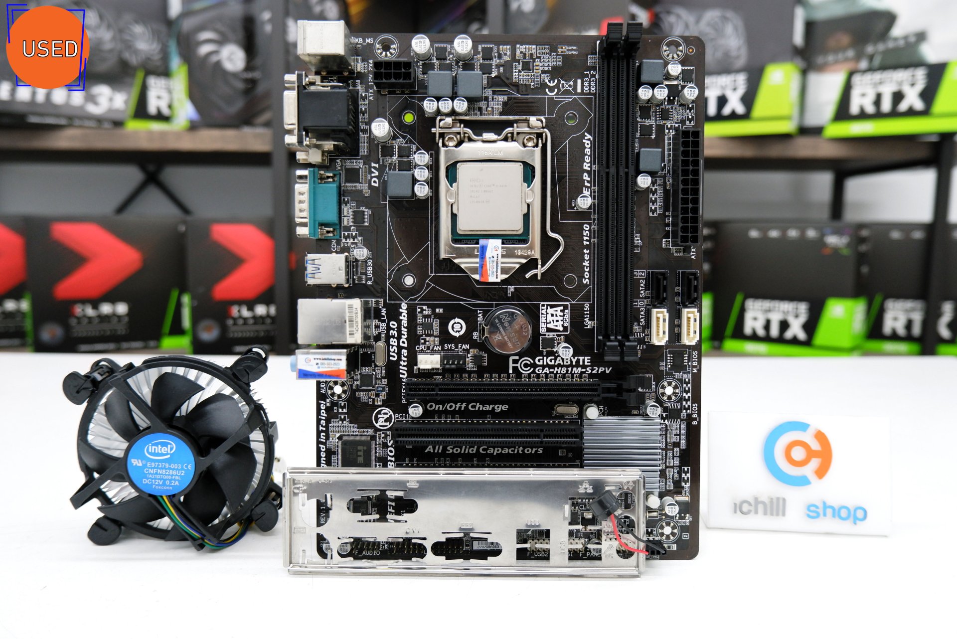 ชุดซีพียูพร้อมเมนบอร์ด CPU : INTEL CORE I5-4430 3.0 GHz MB : GIGABYTE GA-H81M-S2PV NO BOX P11437