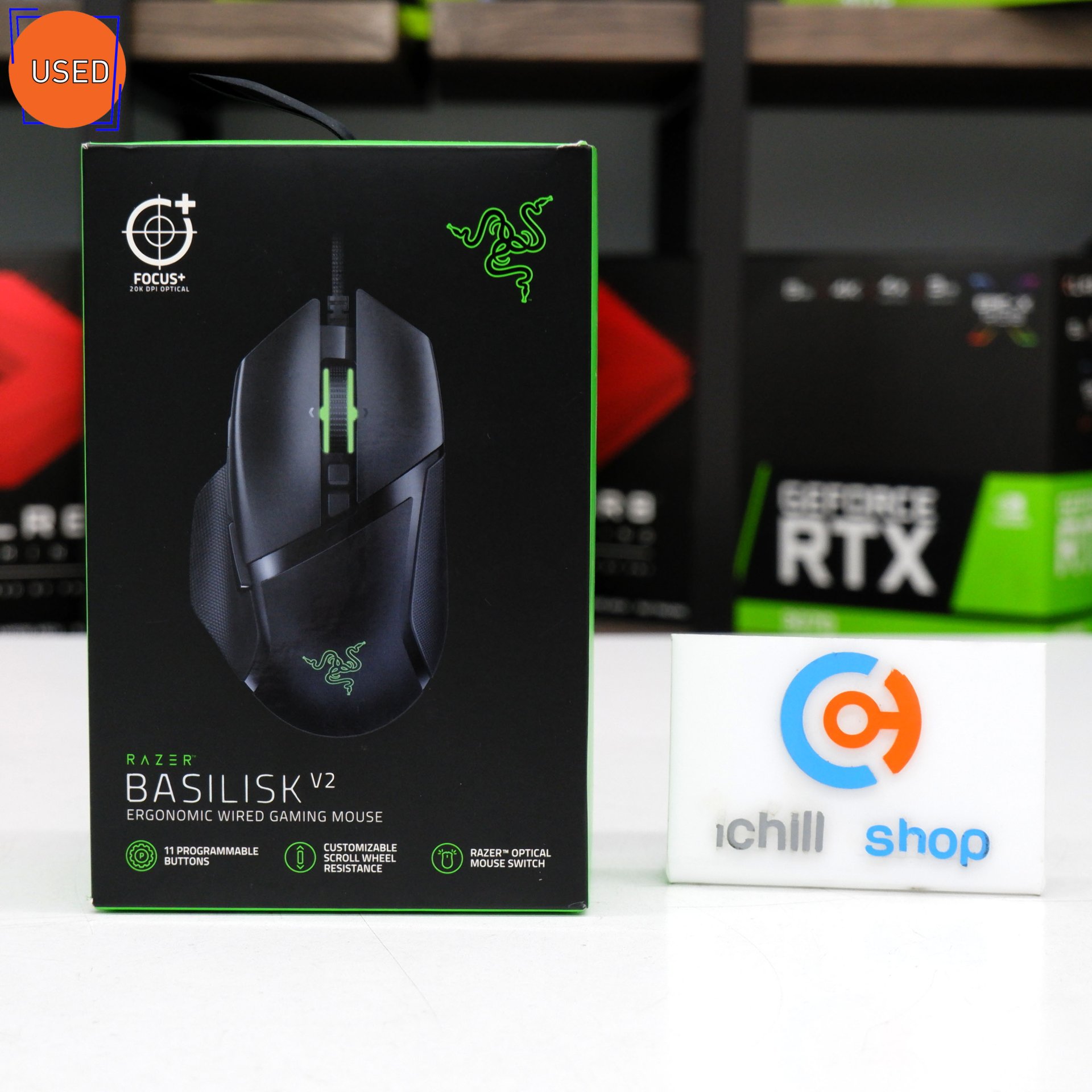 MOUSE (เมาส์) RAZER BASILISK V2 ERGONOMIC WIRED GAMING MOUSE (BLACK) P11599