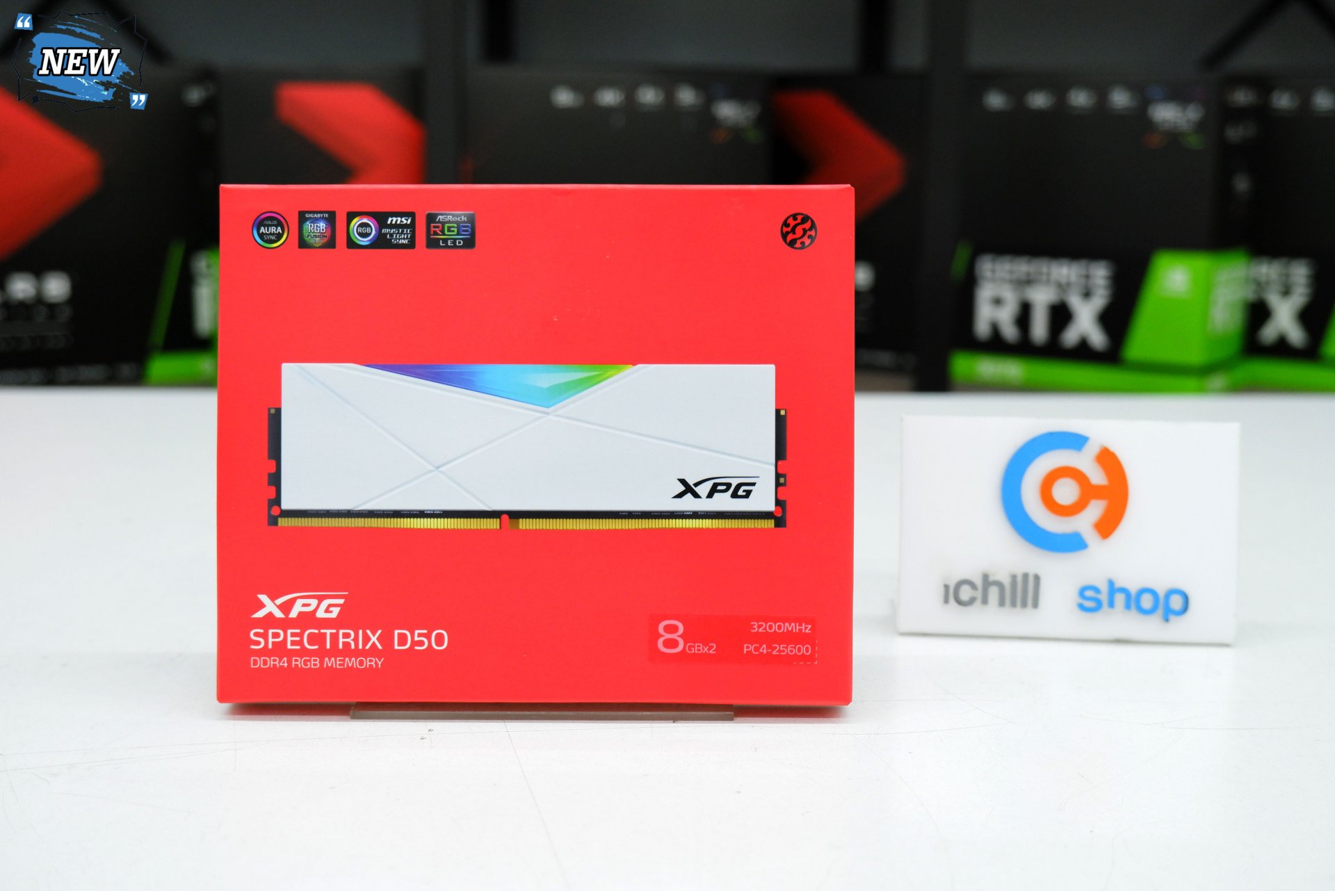 RAM (แรม) ADATA XPG SPECTRIX D50 DDR4 16GB (8X2) 3200MHz (ของใหม่) P11492