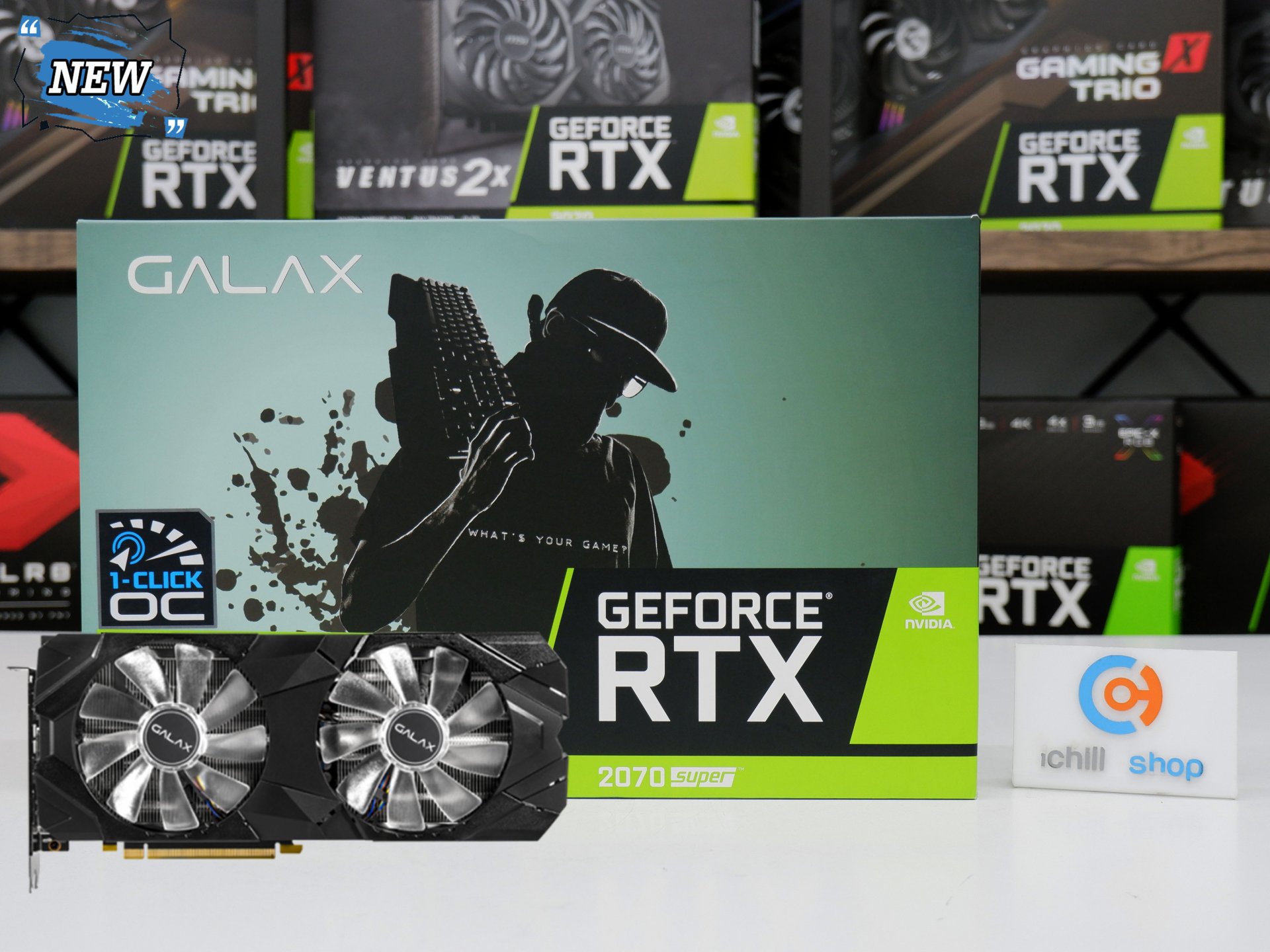 การ์ดจอ (VGA) GALAX RTX2070SUPER 8GB 2F EX-1 CLICK OC (ของใหม่) P11127