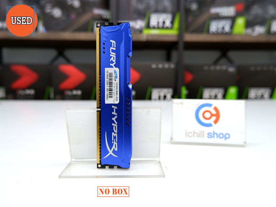 RAM (แรม) Kingston Hyper X Fury DDR3 4GB 1600MHz Blue No Box P09973