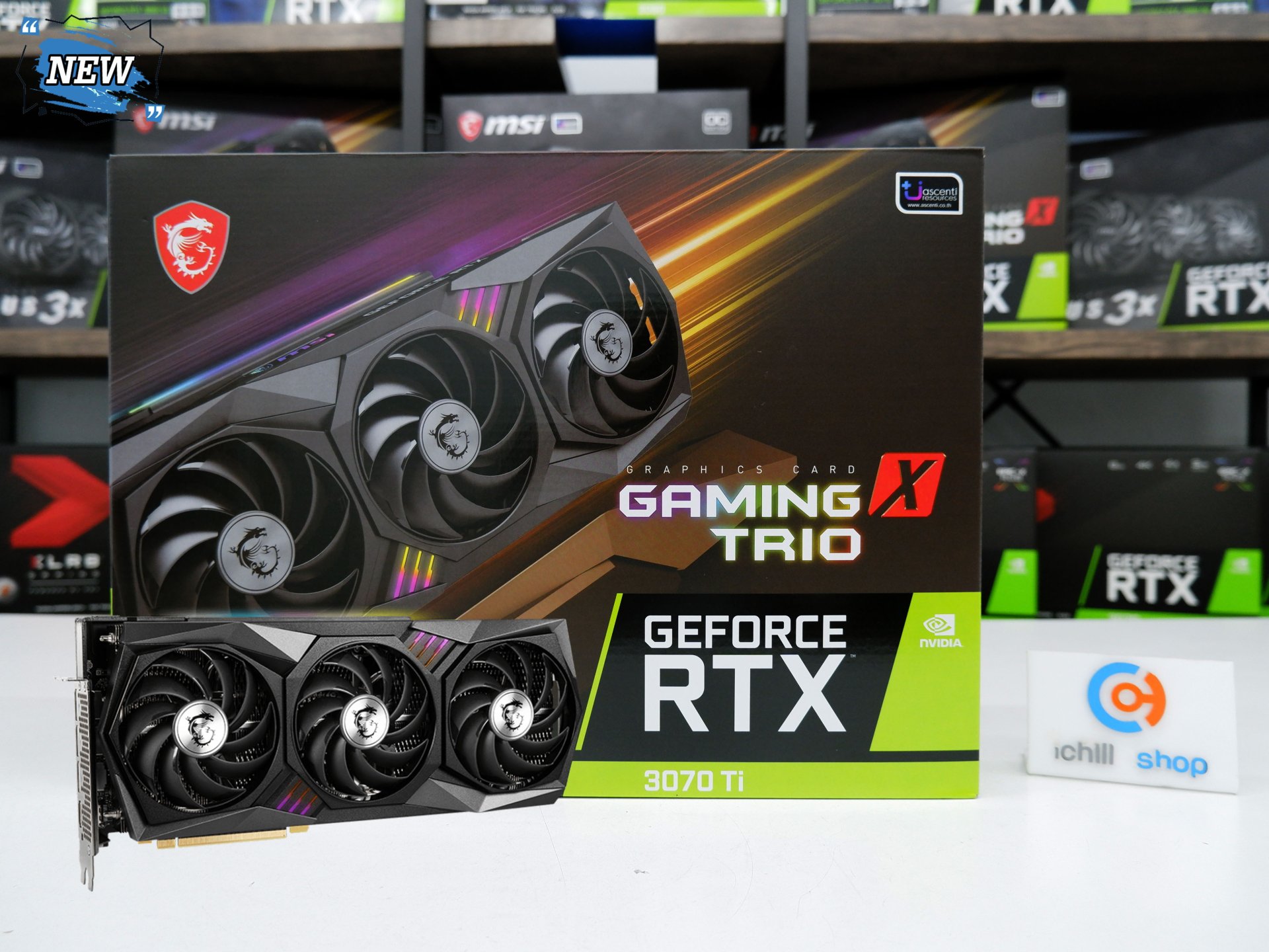 การ์ดจอ (VGA) MSI RTX 3070TI 8GB 3F GAMING X TRIO (ของใหม่) P11669