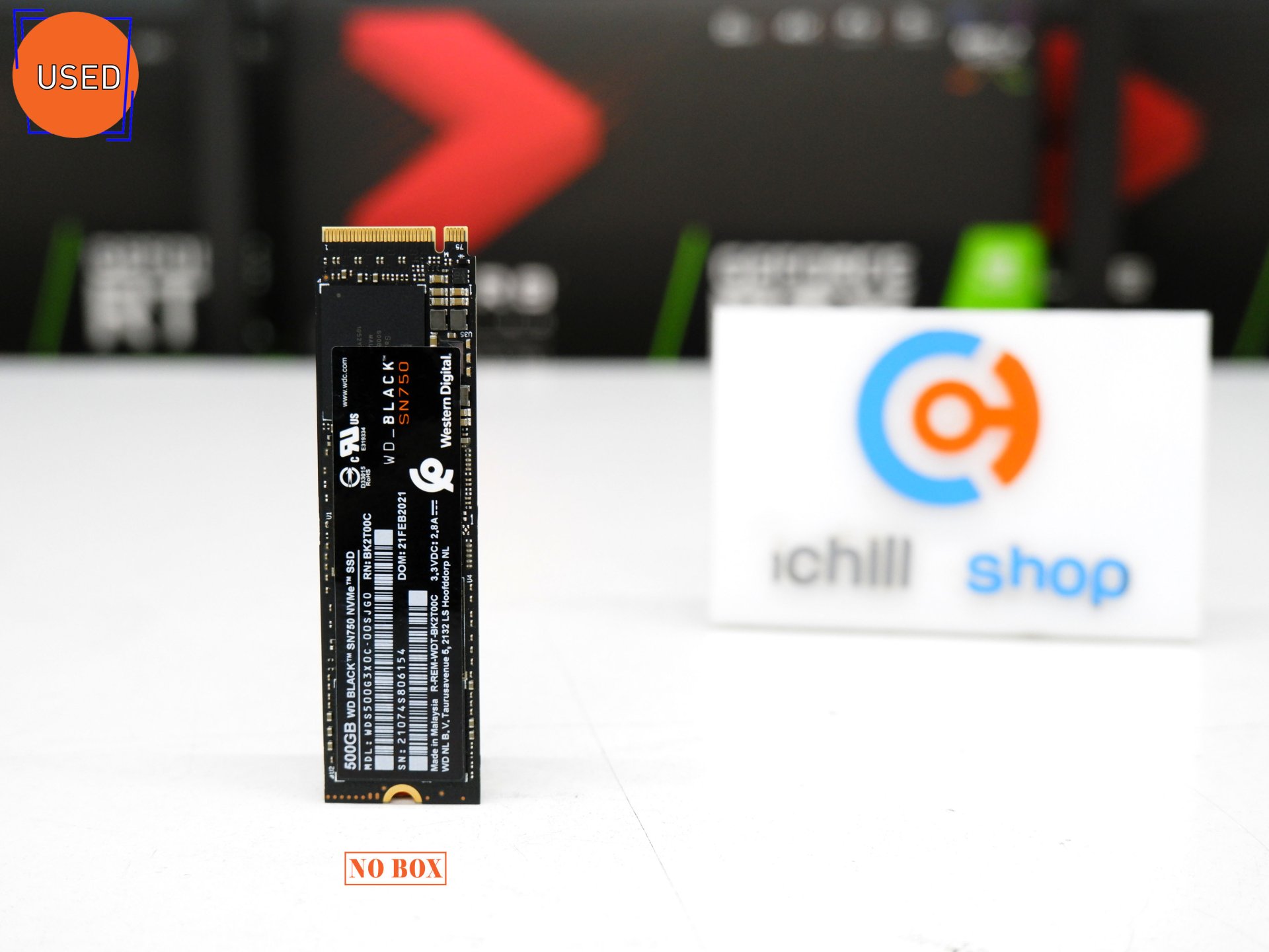 SSD (เอสเอสดี) WD BLACK SN750 500GB NO BOX P12503