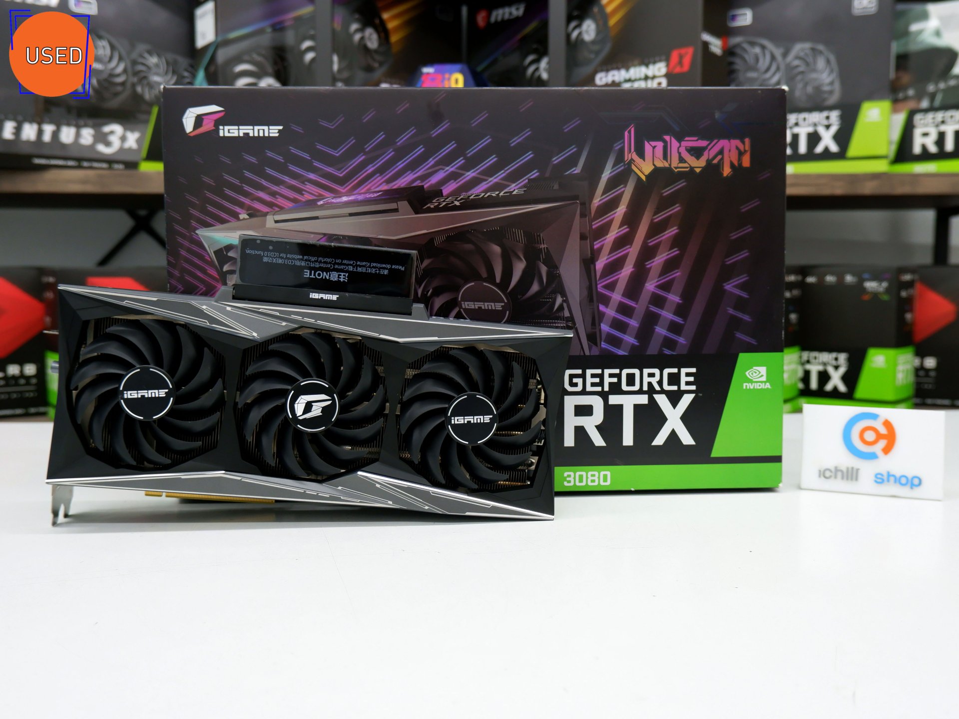 การ์ดจอ (VGA) COLORFUL IGAME RTX 3080 10GB 3F VULCAN OC P11980