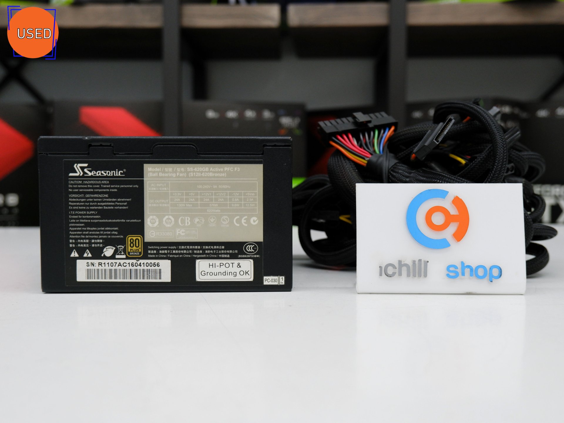 POWER SUPPLY (พาวเวอร์ซัพพลาย) SEASONIC S12II-620 (80 PLUS BRONZE) NO BOX P11976