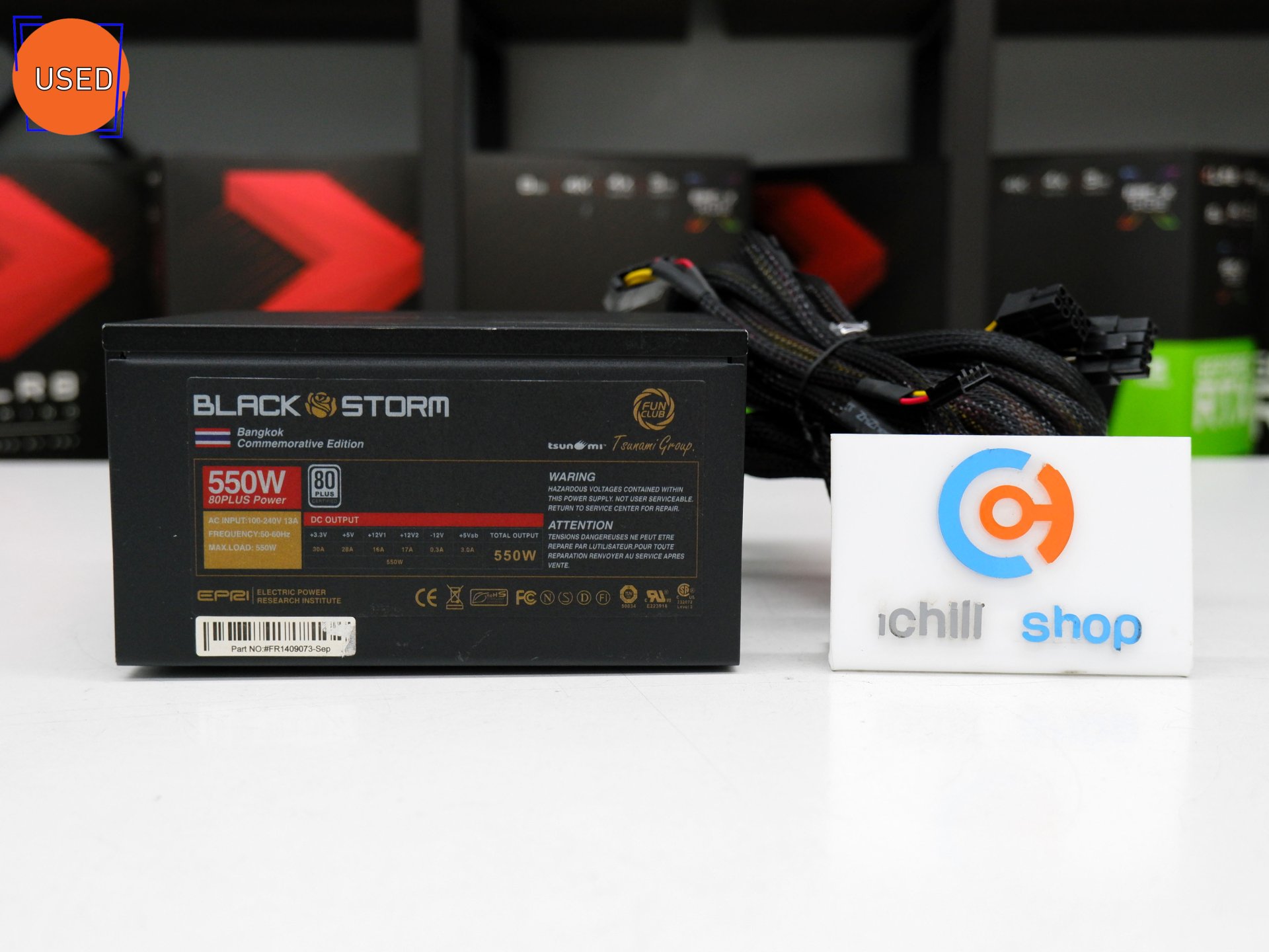 POWER SUPPLY (พาวเวอร์ซัพพลาย) TSUNAMI BLACK STROM 550W (80 PLUS BRONZE) NO BOX P11891