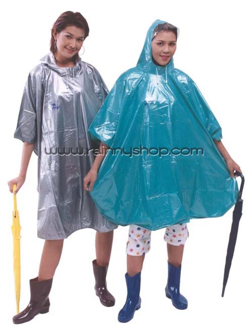 30-RG007-7 เสื้อกันฝน ค้างคาวผู้หญิง ผ้ามุก