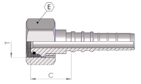 Metric Female 24° - Seat Heavy 0084Y