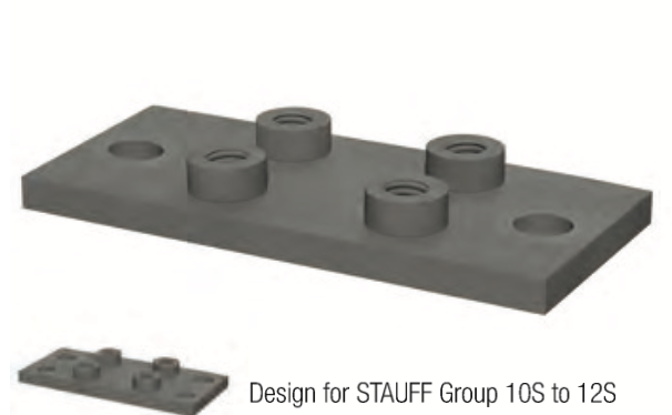 Elongated Weld Plate for Double Clamps Type SPAS/DUEB