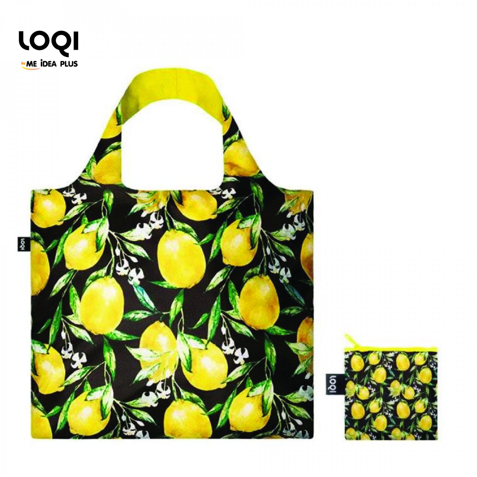 กระเป๋าผ้าแฟชั่นแบรนด์LOQI รุ่น Juicy Lemons ใบใหญ่1ใบ+ใบเล็ก1ใบ
